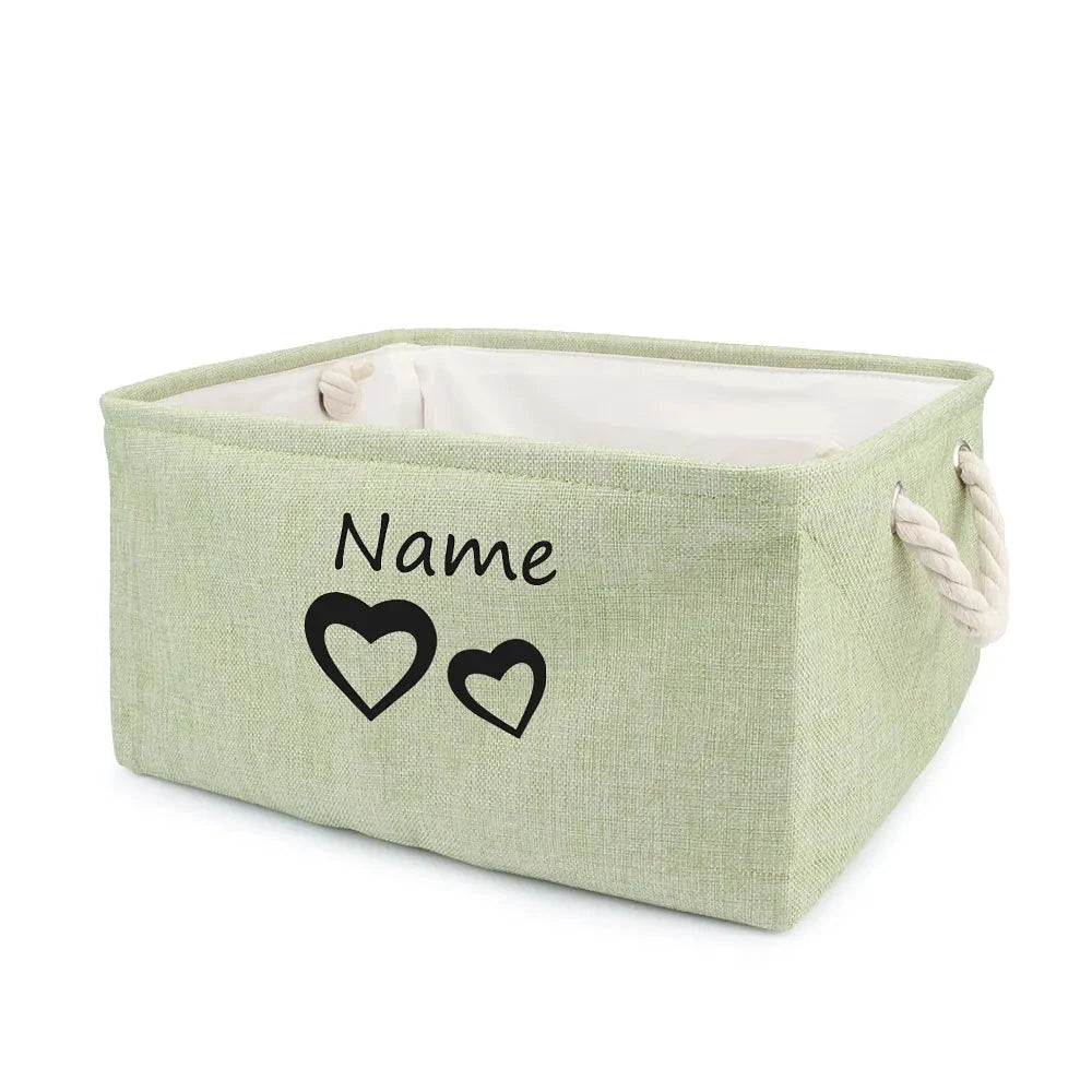 Dog Paw Toy Basket, Personalized Pet Storage Box for Cat and Dog Toys