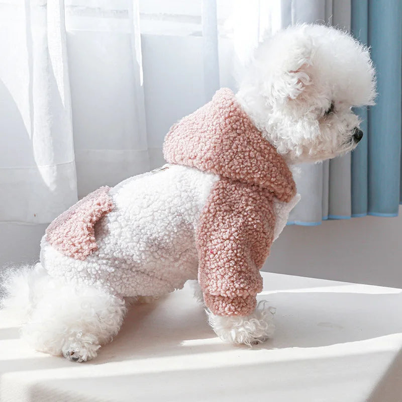 Berber Dog Hoodie, Warm Winter Clothes for Small Pets