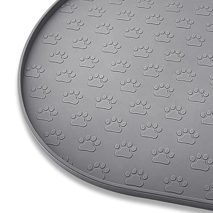 Round Non-Slip Silicone Pet Food Mat, Easy-to-Clean Feeding Mat for Dogs and Cats