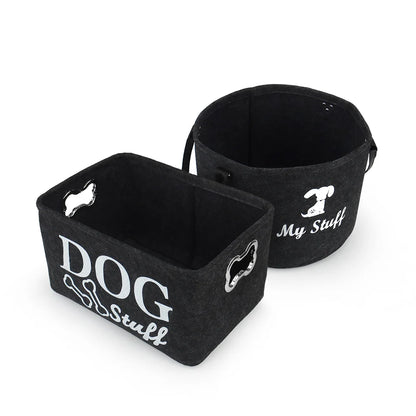 Dog Clothes Storage Basket, Pet Accessory Container, Organizing Case for Home