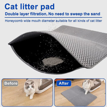 Waterproof Cat Litter Mat, Double Layer