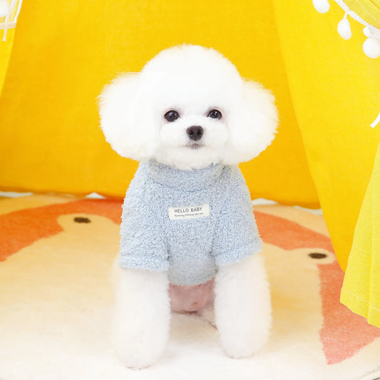 Plush Dog Sweater, Soft Winter Coat for Small and Medium Dogs