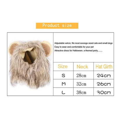 Fun Lion Mane Hat for Pets