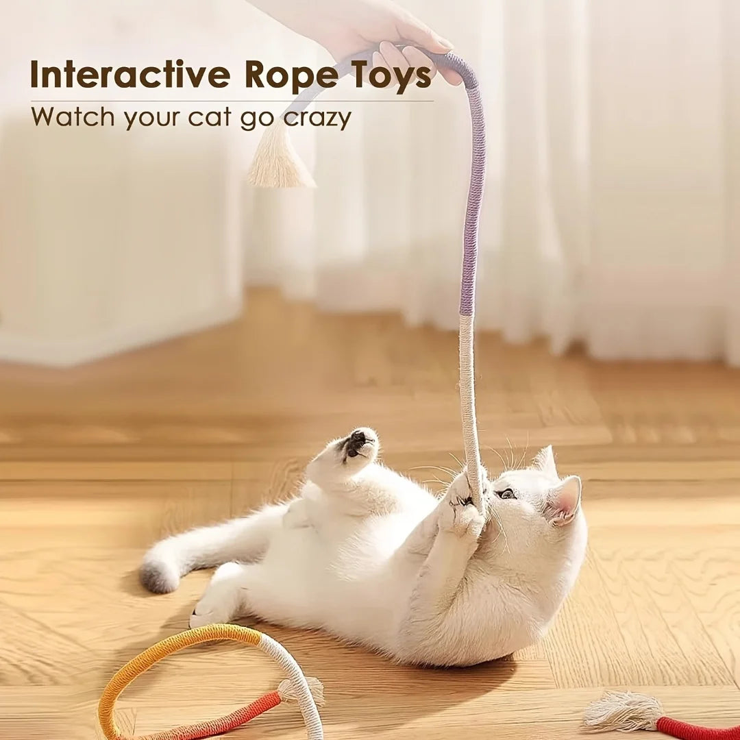 Cotton Chew Toy with Catnip Rope for Cats