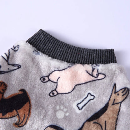 Christmas Dog Pajamas, Warm Jumpsuit, Winter Coat for Small Dogs and Puppies