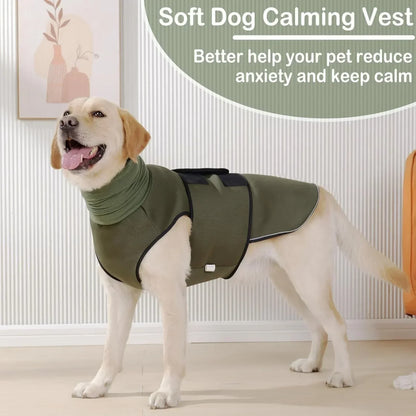 Anxiety Vest for Large Dogs, Calming Jacket with Hood for Fireworks, Quarantine