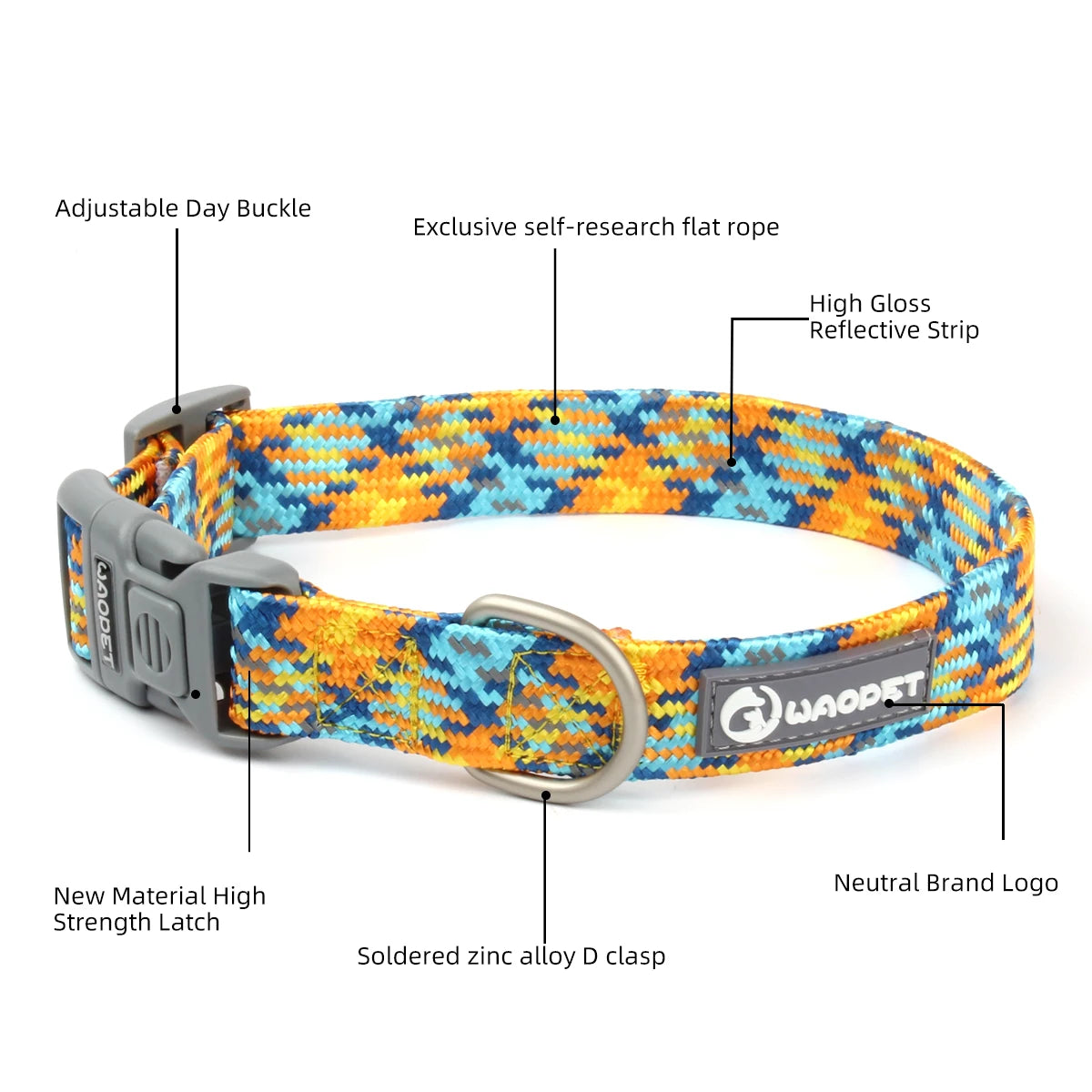 Reflective Adjustable Pet Collar - Anti-Loss Safety for Puppies and Kittens