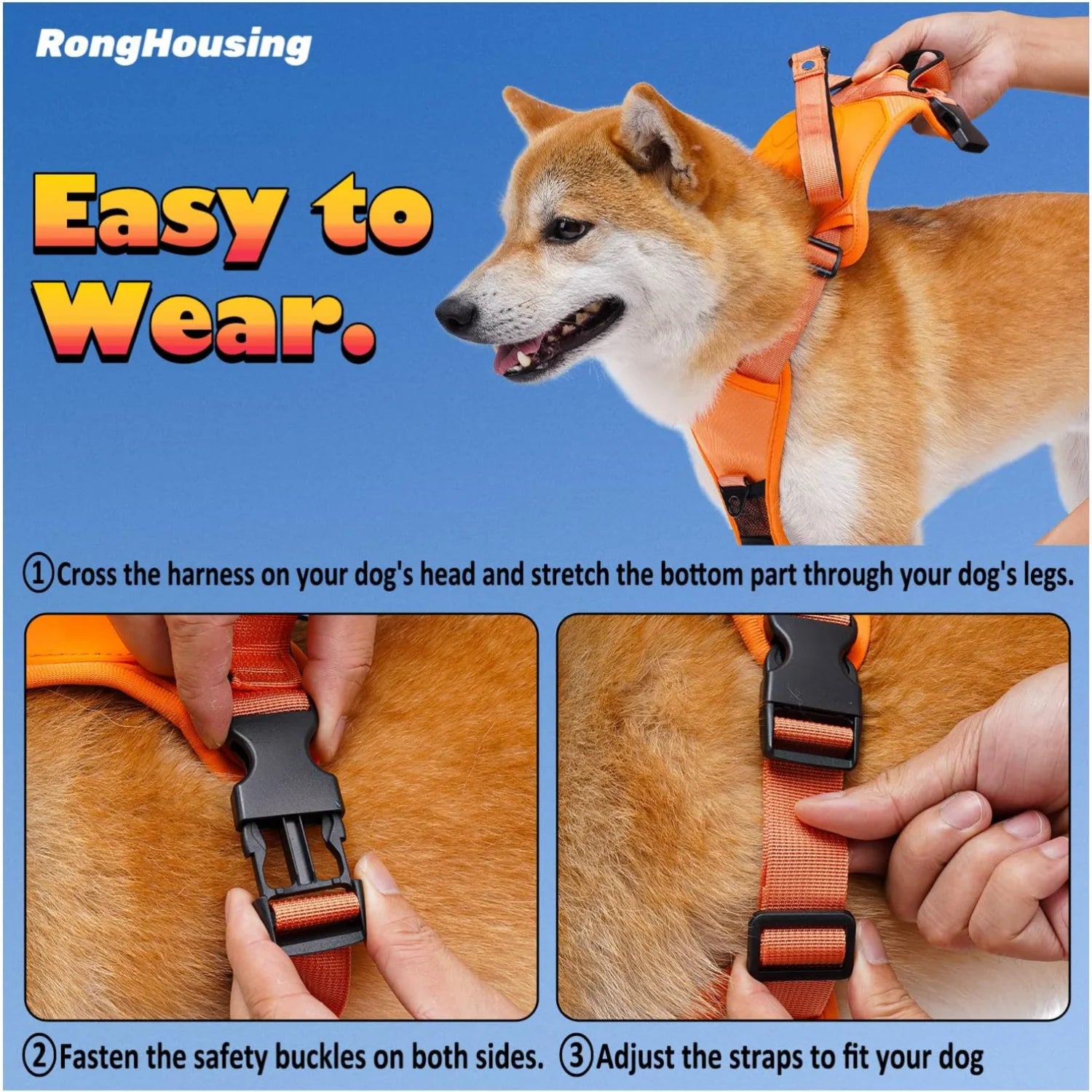 Dog Harness and Retractable Leash Set - All-in-One