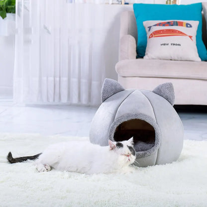 Self-Warming Cave Bed for Cats and Small Dogs, Cozy Design