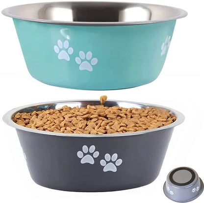 Non-Slip Stainless Steel Dog Bowl for Small, Medium, and Large Dogs, Pet Feeder