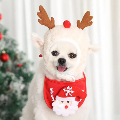 Christmas Santa and Reindeer Costume Set for Pets