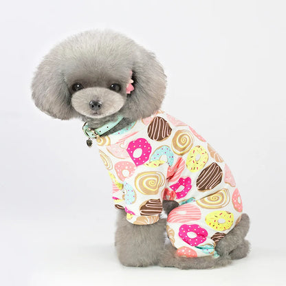 Soft Dog Pajamas for Small and Medium Dogs, Cute Jumpsuit for Puppies