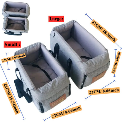 Portable Car Seat Bed for Small Dogs and Cats