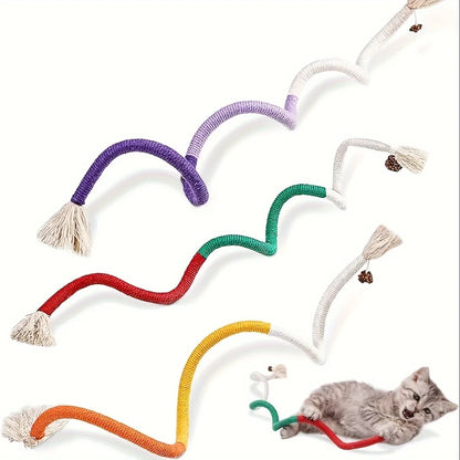 Cotton Chew Toy with Catnip Rope for Cats