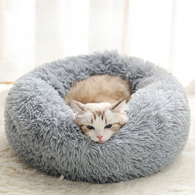 Plush Winter Nest for Cats and Small Dogs