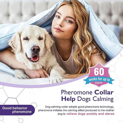 Calming Pheromone Collars for Dogs, Adjustable Comfort Collar to Relieve Anxiety