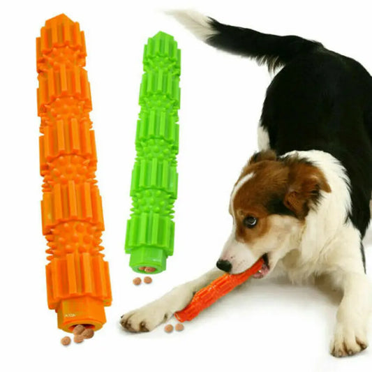 Rubber Chew Toy for Dogs, Squeaky Dispenser for Dental Cleaning