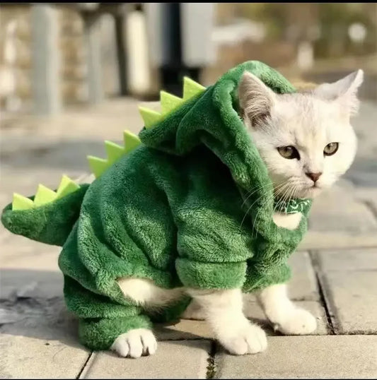 Catzilla, Dinosaur Hoodie for Cats and Small Dogs