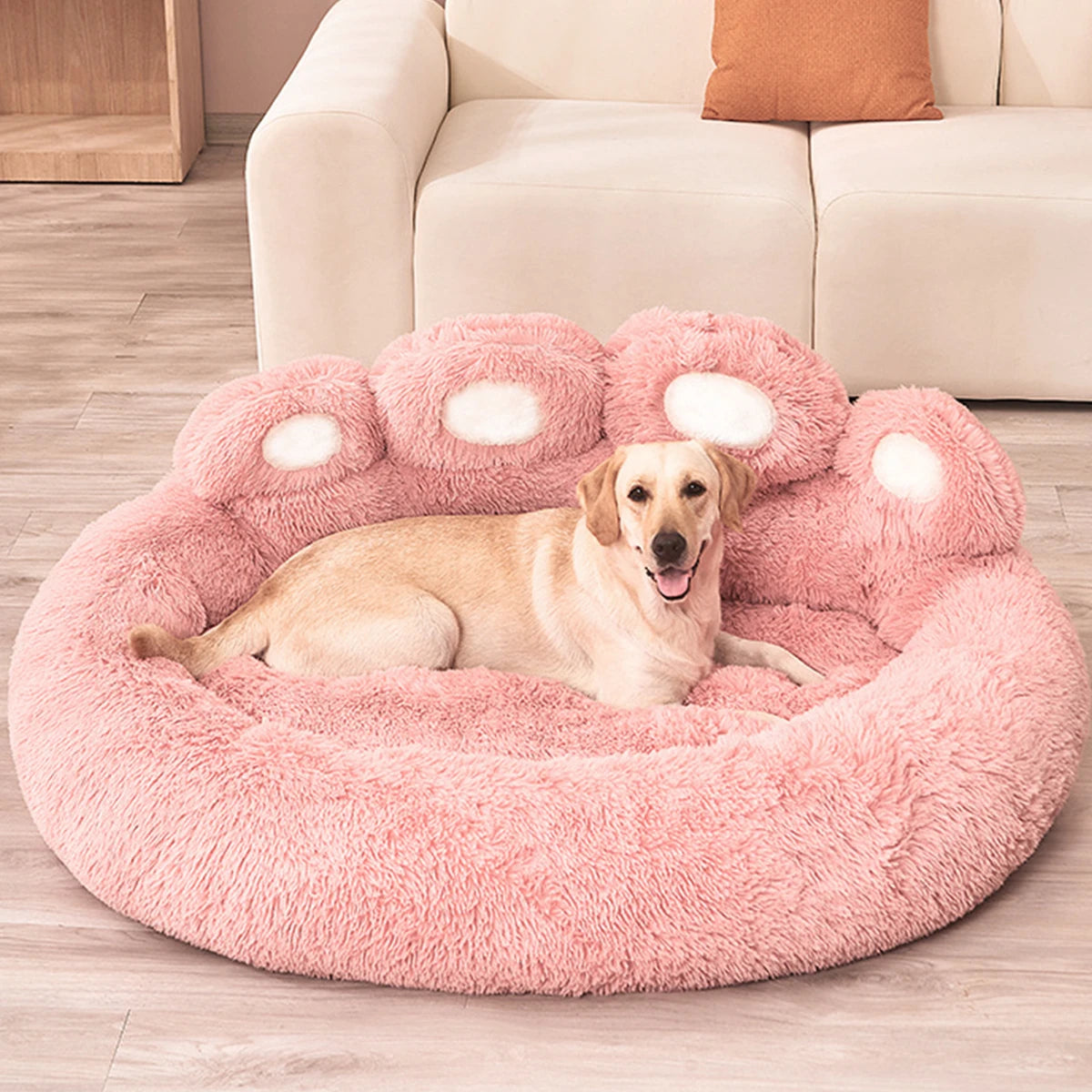 Fluffy Dog Bed for Large Dogs, Pet Sofa Bed, Small Couch Kennel Mat, Dog Supplies