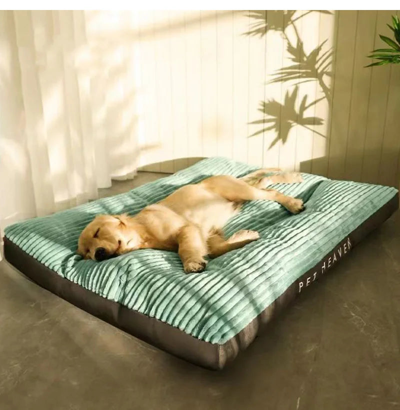 Thick Corduroy Dog Bed, Anti-Slip Large Pet Bed, Detachable Kennel for Cats and Dogs