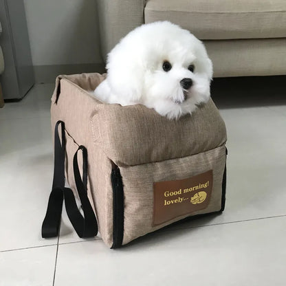 Portable Car Seat Bed for Small Dogs and Cats