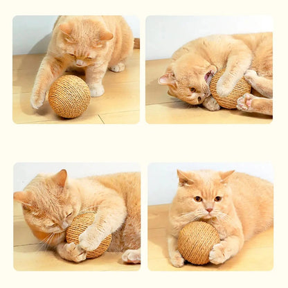 Interactive Sisal Scratching Ball for Cats