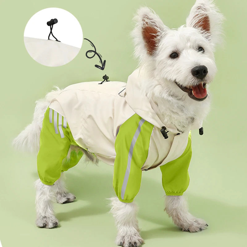 Reflective Dog Raincoat, Waterproof Pet Coat for Small and Medium Dogs