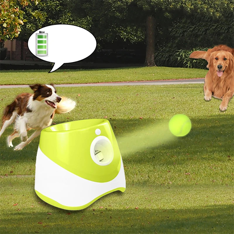 Automatic Dog Tennis Ball Launcher - Rechargeable, Interactive