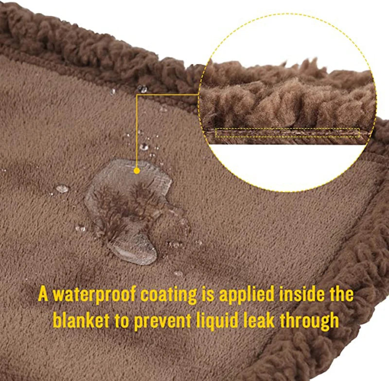 Waterproof Pet Blanket, Reversible Sherpa Sofa Protector, Pee-Proof