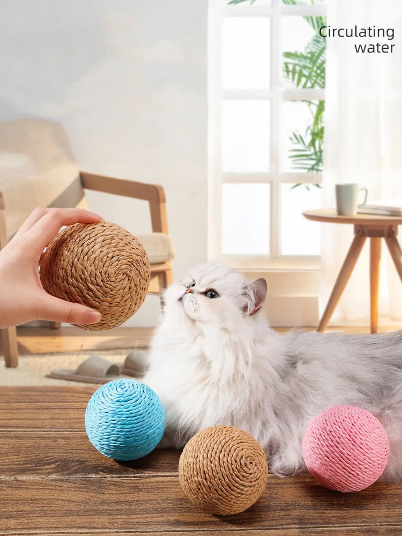 Interactive Sisal Scratching Ball for Cats