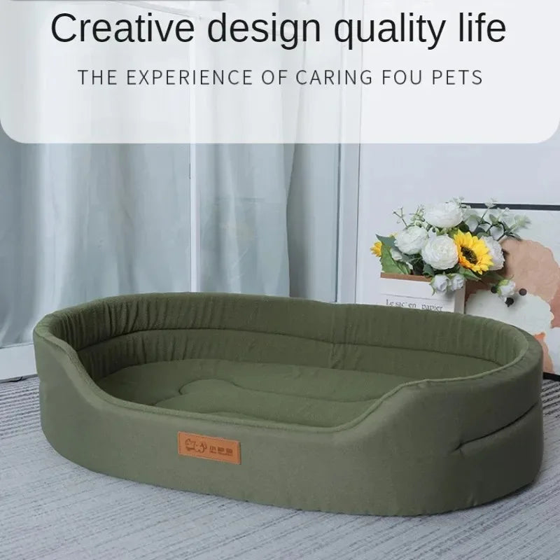 Pet Sofa Bed, Cushioned Dog Bed, Fluffy Blanket for Large and Medium Dogs