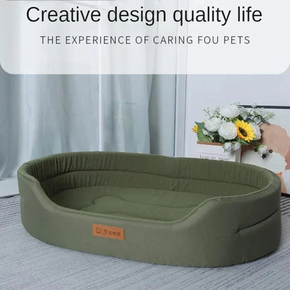 Pet Sofa Bed, Cushioned Dog Bed, Fluffy Blanket for Large and Medium Dogs