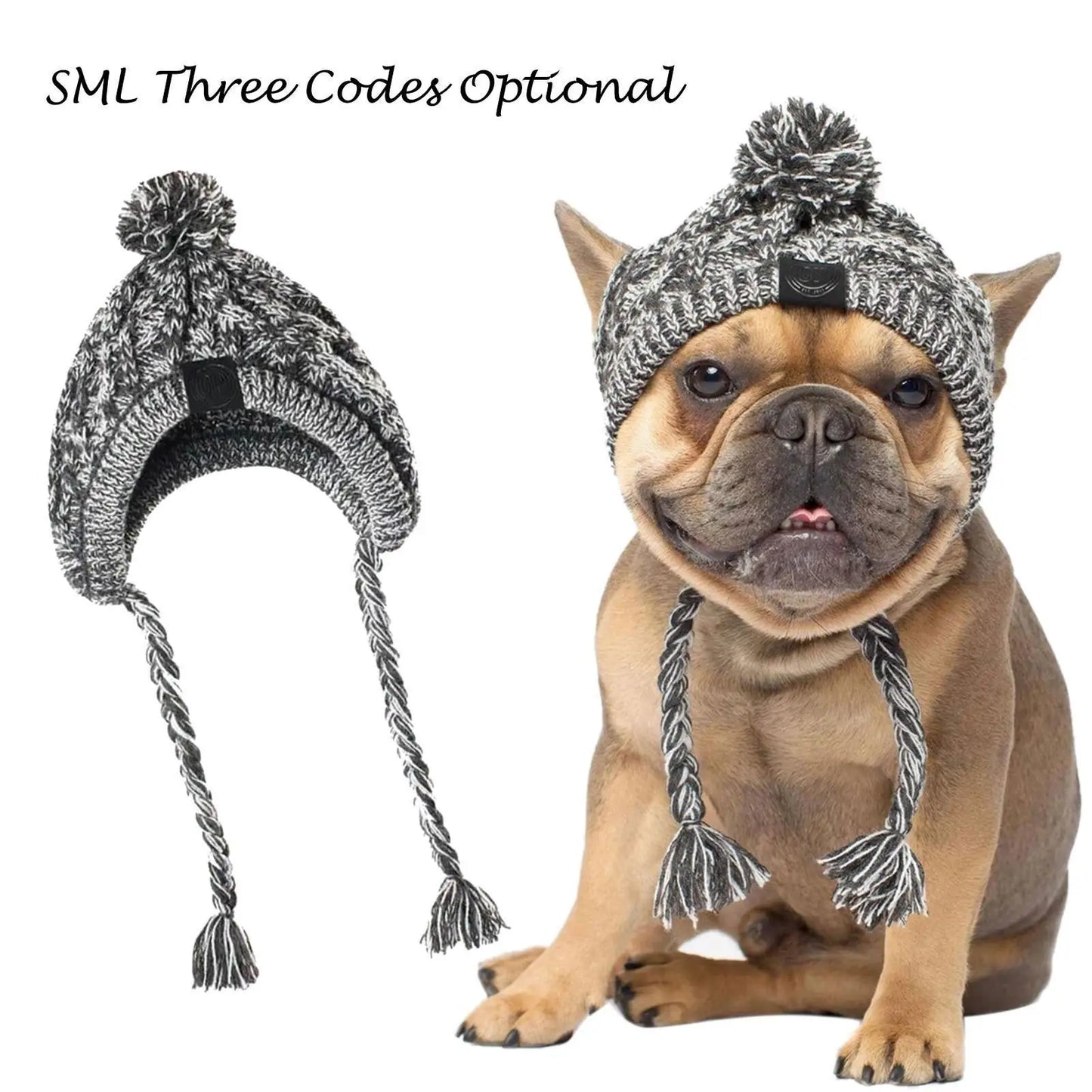 Warm Winter Dog Hats – Windproof Knit for Bulldogs, Chihuahuas, and Puppies