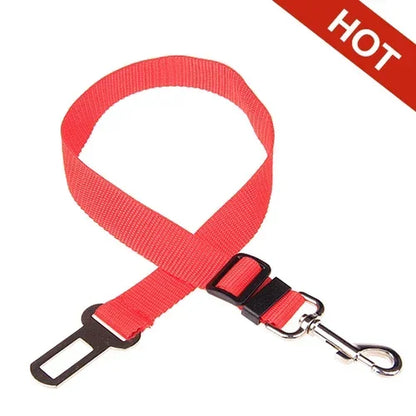 Adjustable Pet Car Seat Belt - Dog Harness Lead Clip for Safety in Vehicles