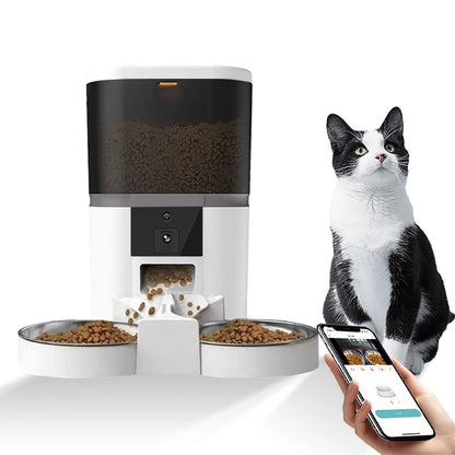 4L Smart Pet Feeder - Automatic Dog and Cat Food Dispenser with Camera and Remote Feeding