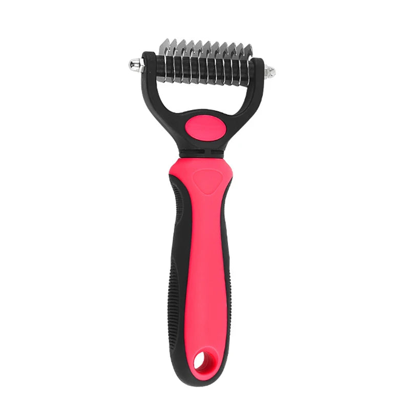 Professional Pet Deshedding Brush - Hair Remover and Knot Cutter for Dogs and Cats