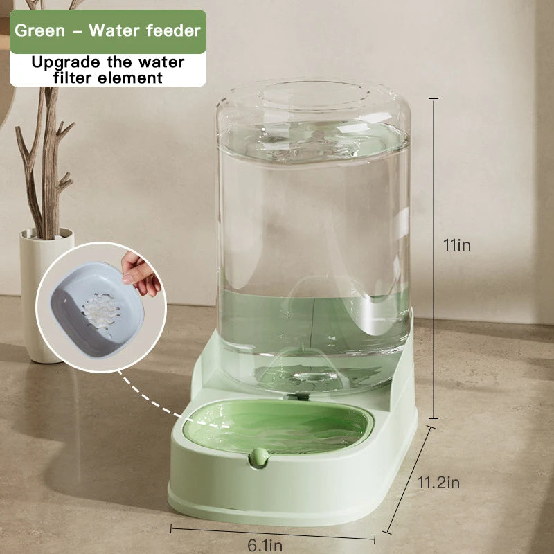 Automatic Pet Feeding Water Dispenser - Large Capacity for Cats and Dogs