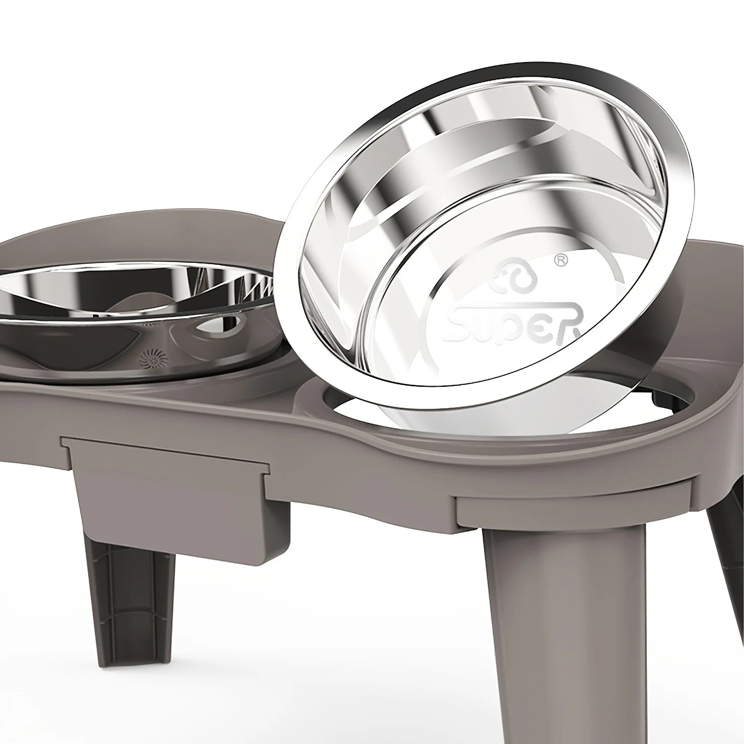 Elevated Dog Bowls - Adjustable Feeding Stand for Small, Medium, and Large Dogs